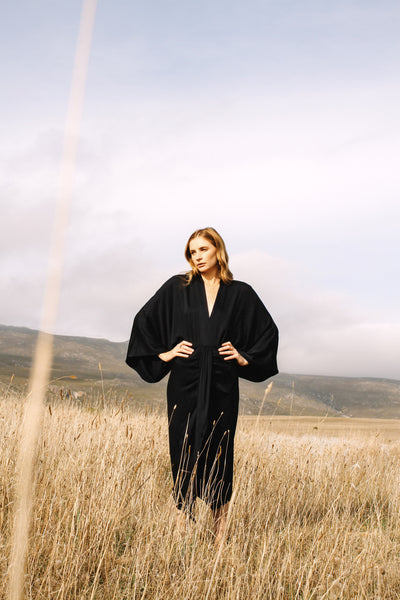 Gold Bottom Quest Dress in Black 6