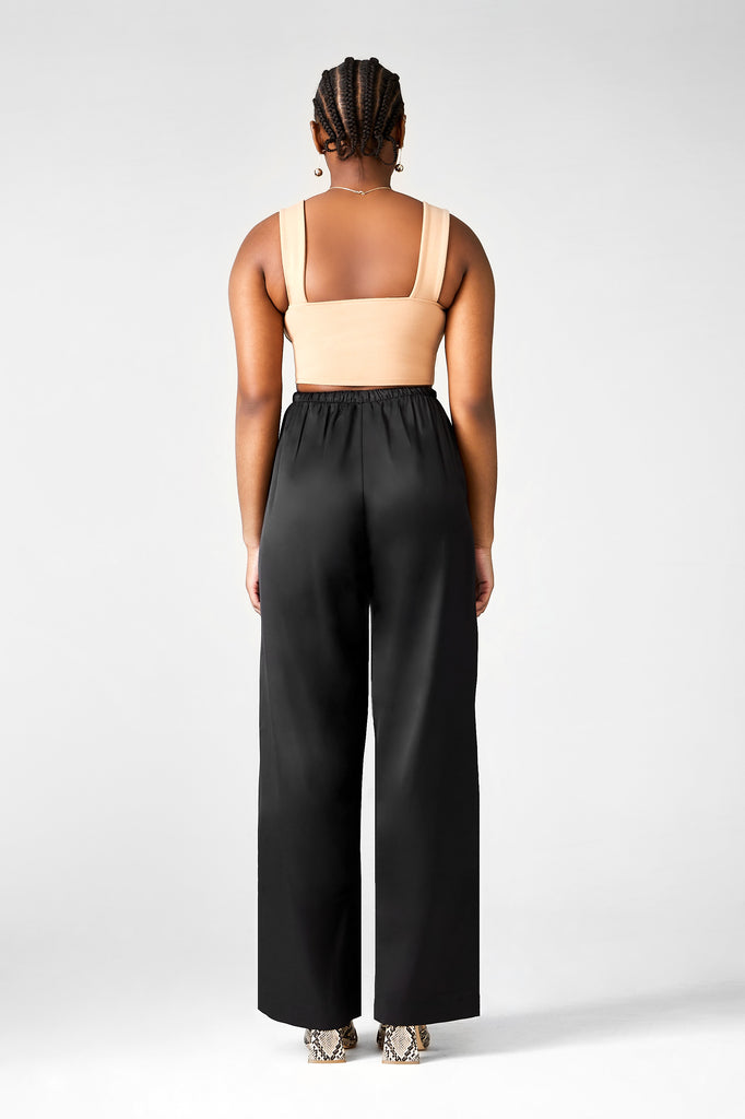 Buy Black Shimmer Stripe Pants Online | The Label Life